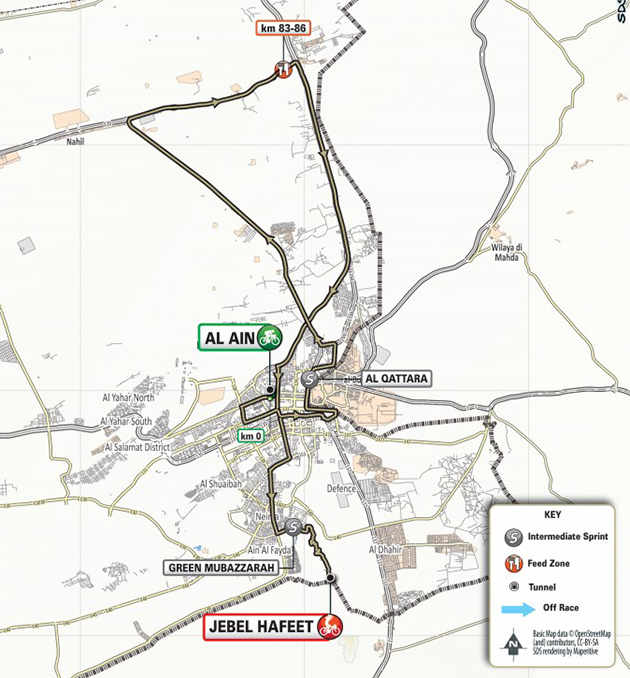 UAE Tour stage 5 map